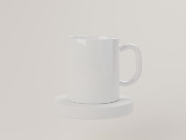 360° Mug Video Mockup: 11 oz Mug on a Turntable — video mockup